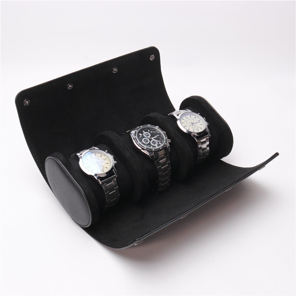 Luxury Leather Watch Roll - Travel Watch Organizer Case - Nestiva